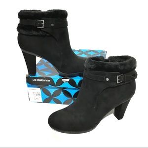 NIB Liz Claiborne Scrappy Heeled Ankle Booties